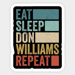 Funny Eat Sleep Don Repeat Retro Vintage Sticker